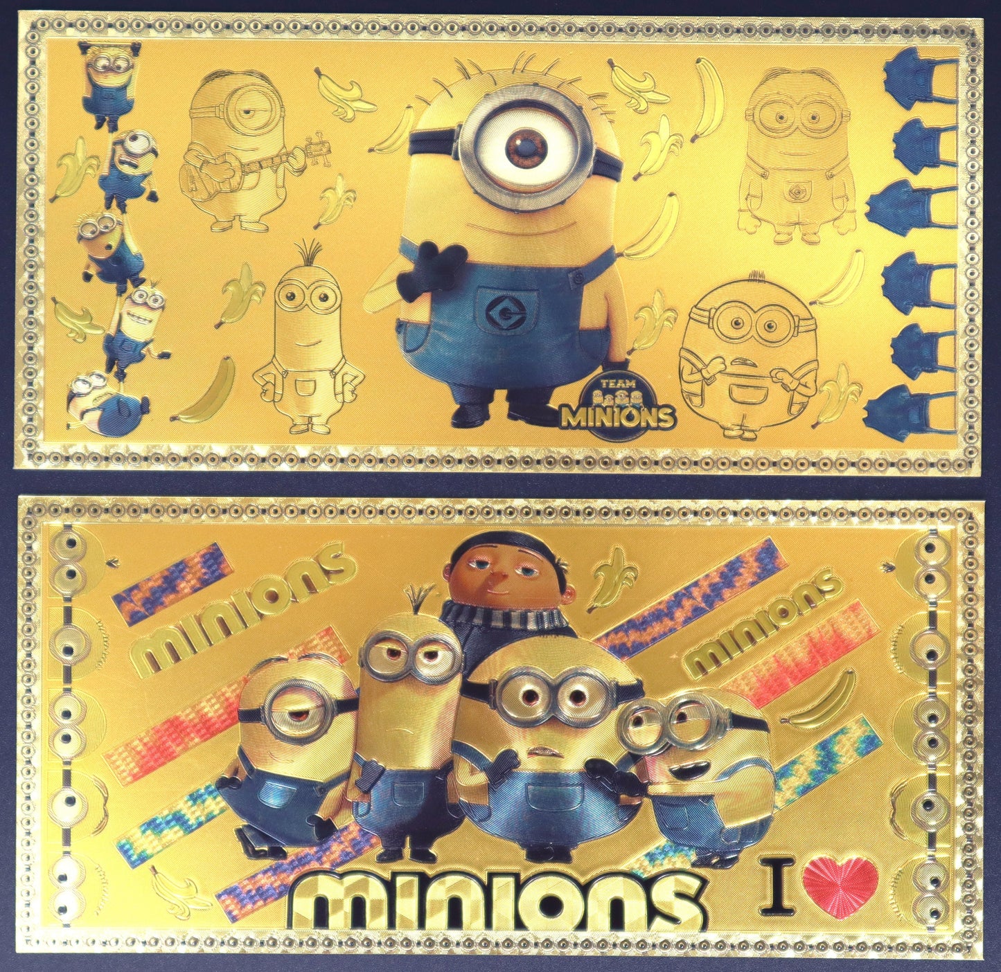Minions Collectible Golden Foil Banknotes