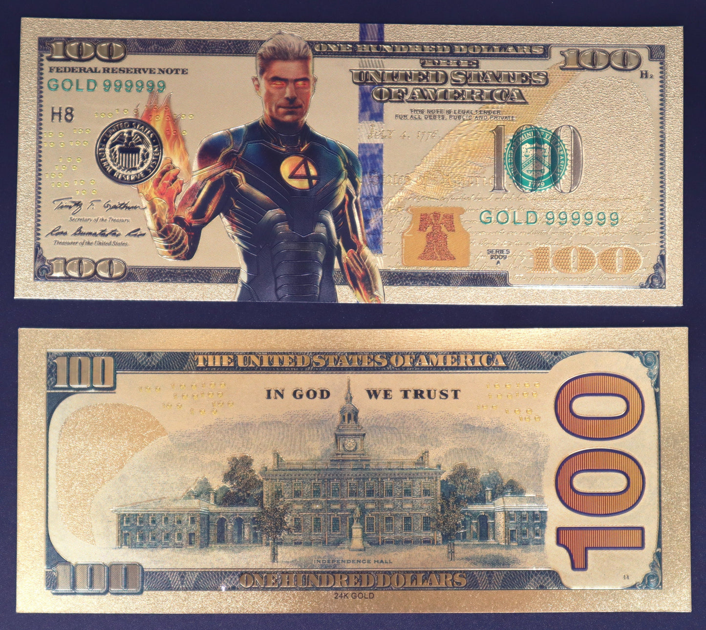 Marvel Heroes Collectible Golden Foil Banknote - 1