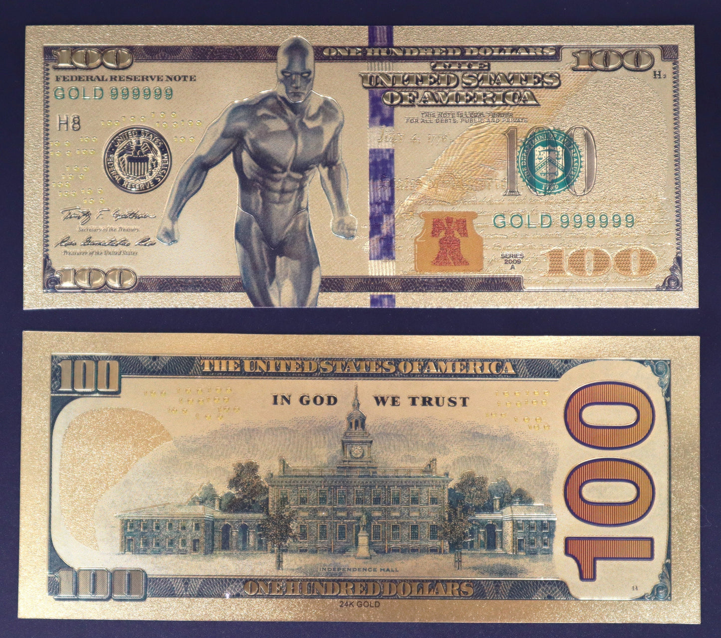 Marvel Heroes Collectible Golden Foil Banknote - 1