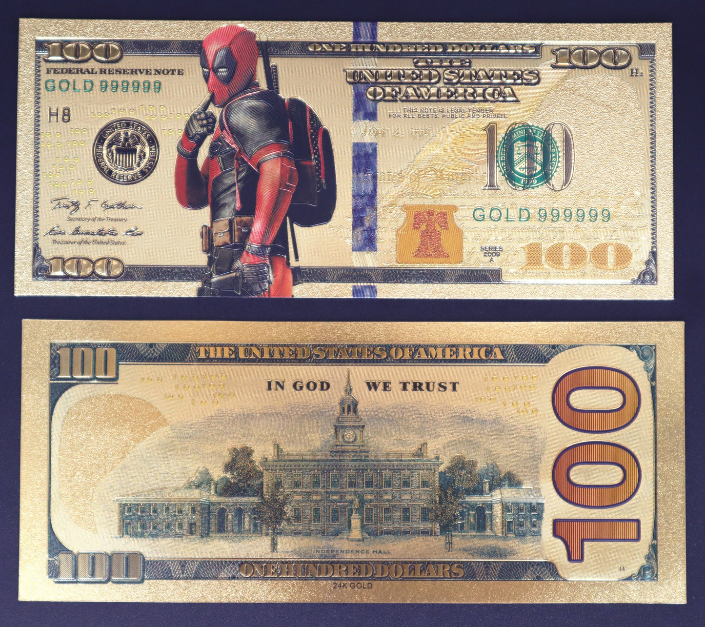 Marvel Heroes Collectible Golden Foil Banknote - 2