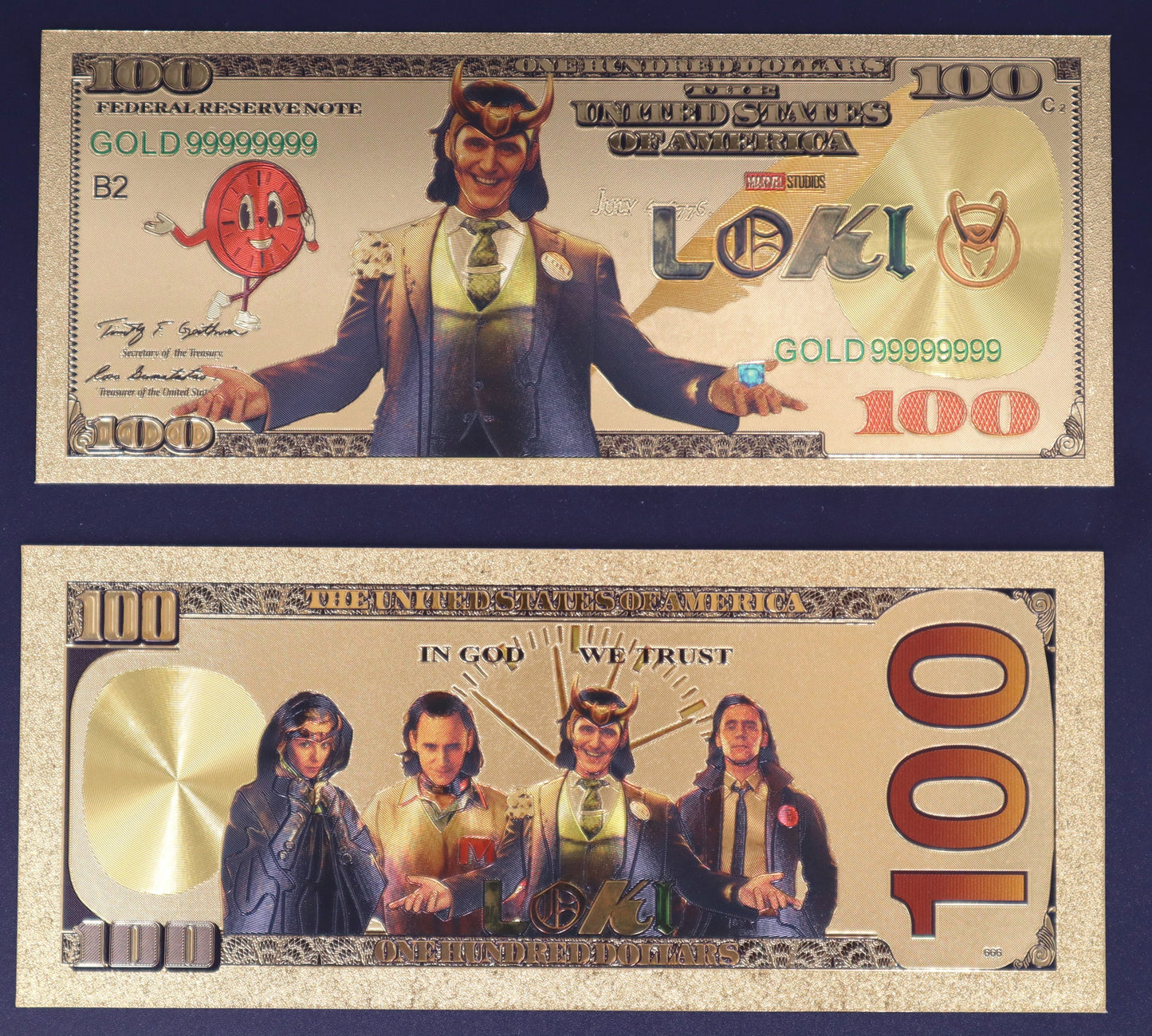 Marvel Heroes Collectible Golden Foil Banknote - 2