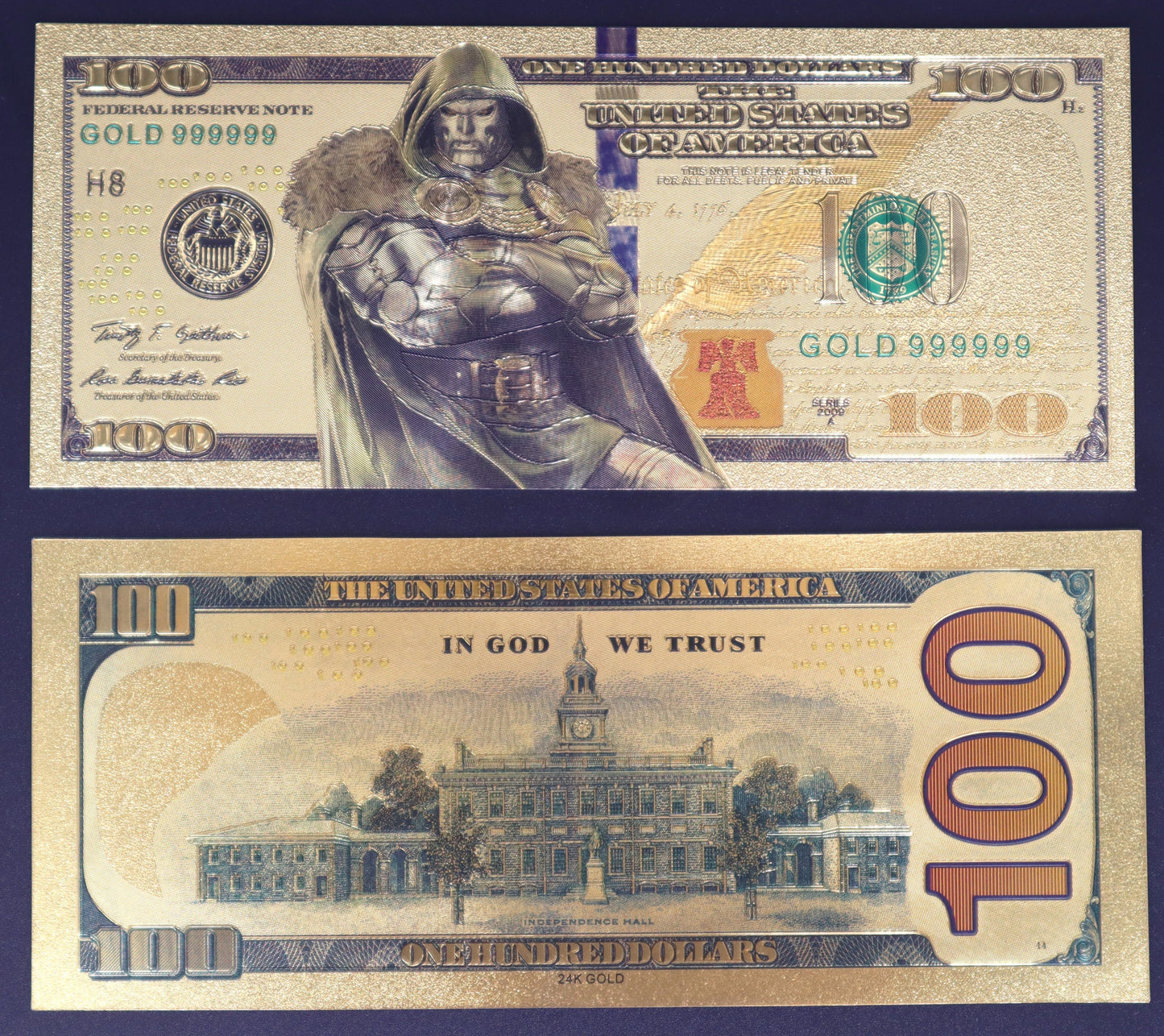Marvel Villains Collectible Golden Foil Banknote