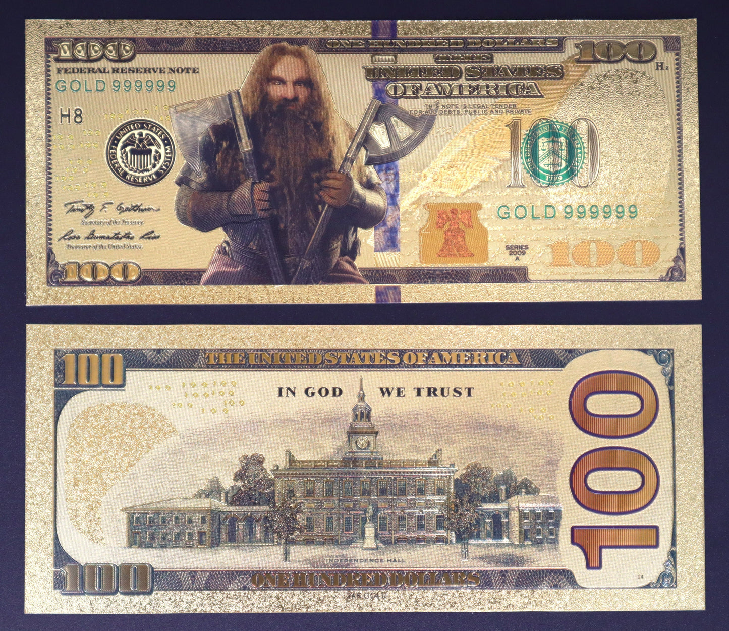 The Lord of The Rings Collectible Golden Foil Banknote - 1