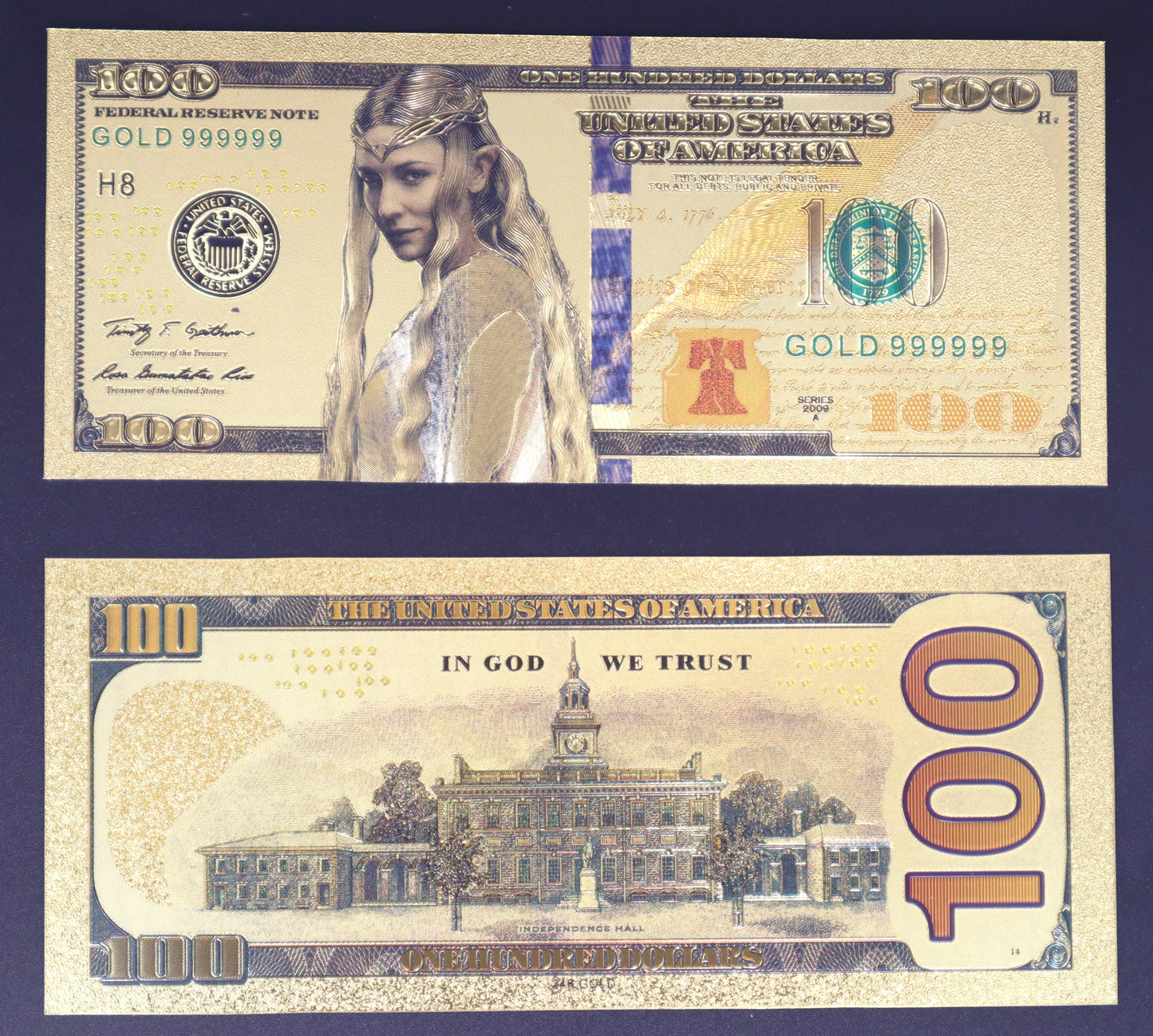 The Lord of The Rings Collectible Golden Foil Banknote - 2