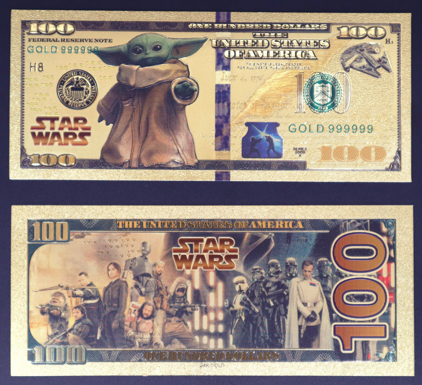 Star Wars Jedi Collectible Golden Foil Banknote