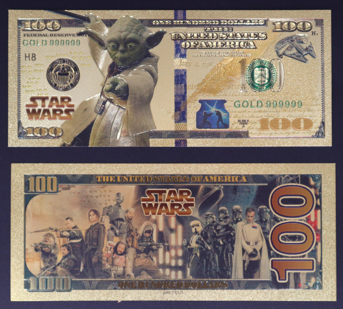 Star Wars Jedi Collectible Golden Foil Banknote