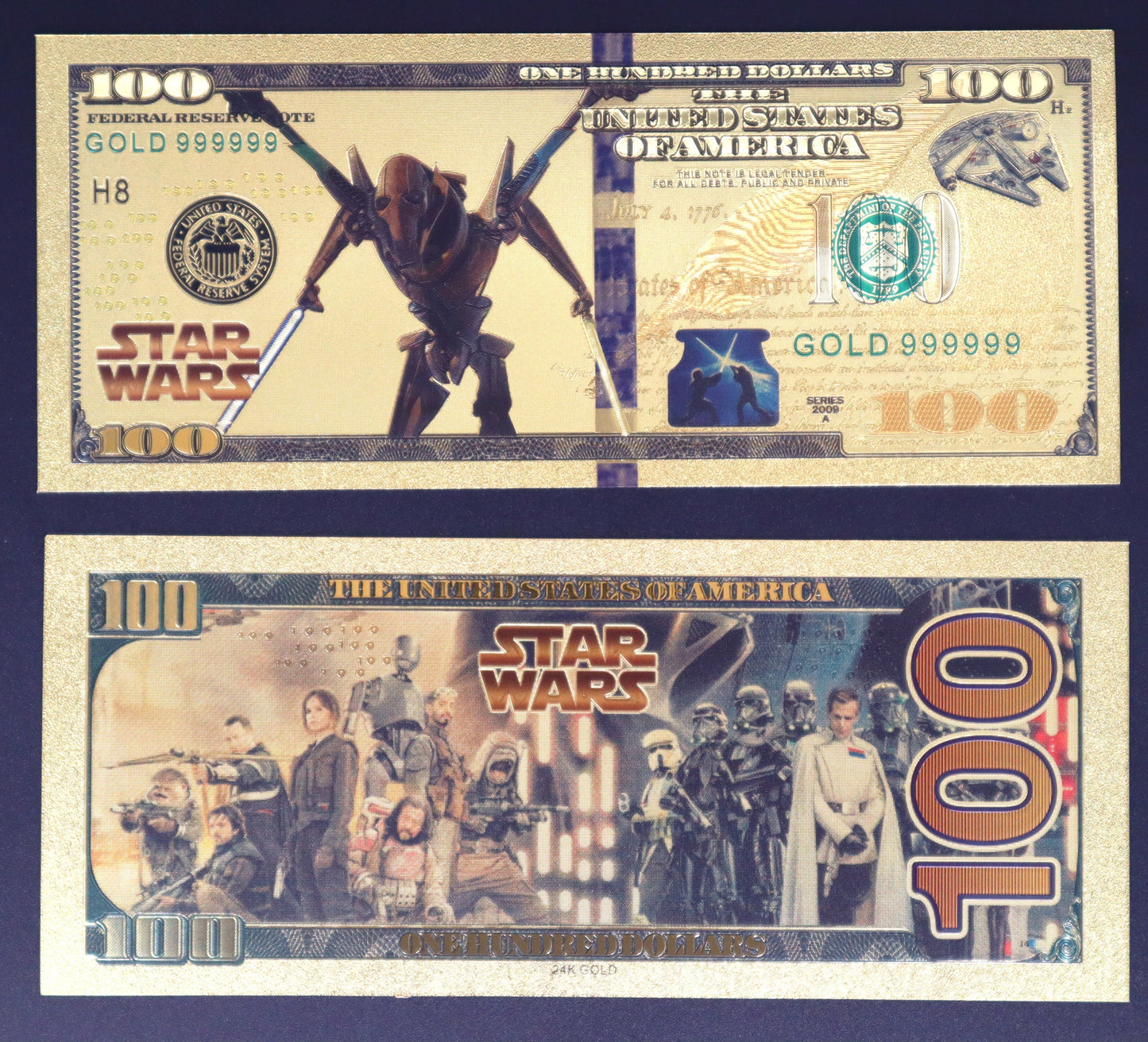 Star Wars Villains Collectible Golden Foil Banknote