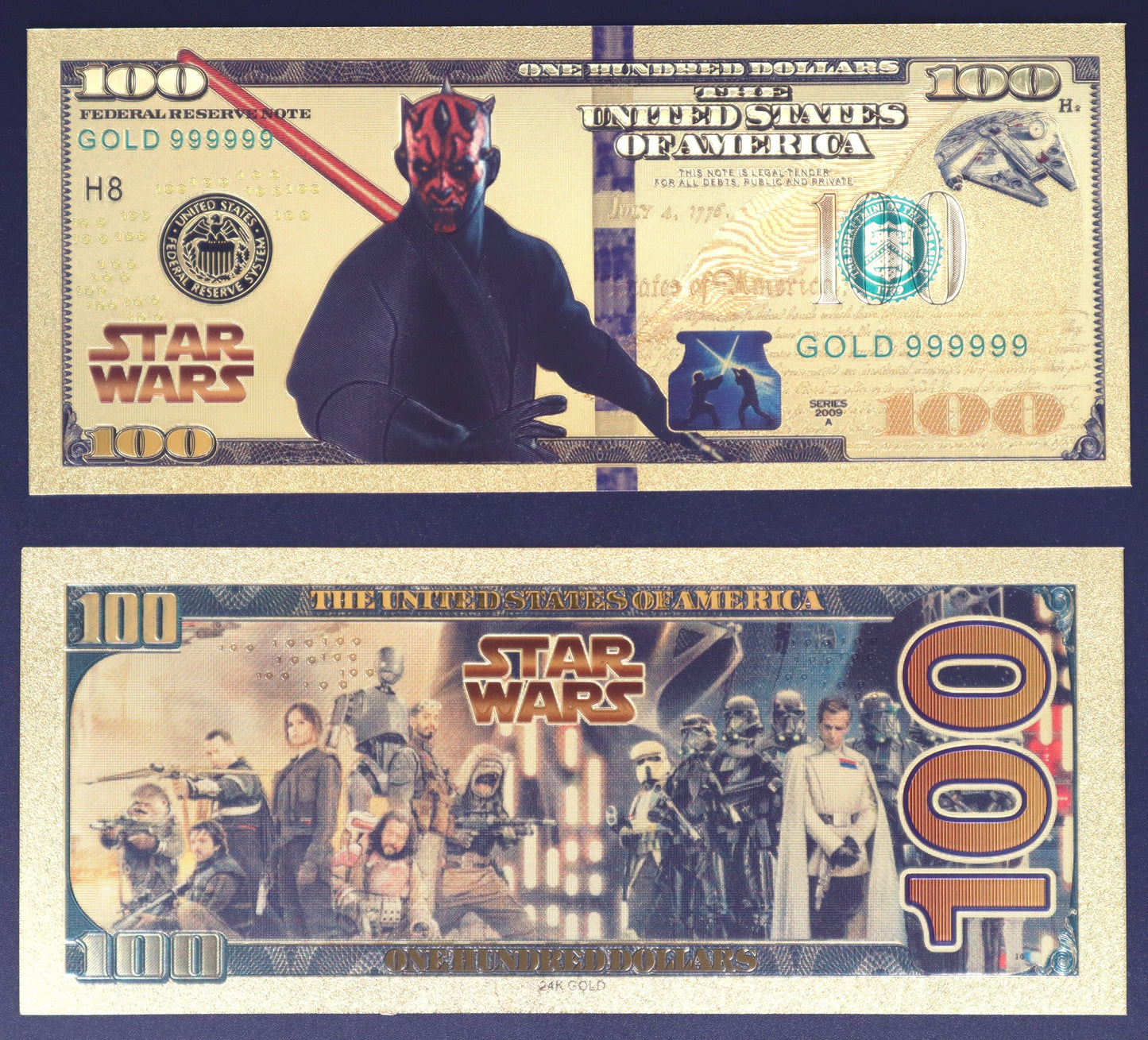 Star Wars Villains Collectible Golden Foil Banknote