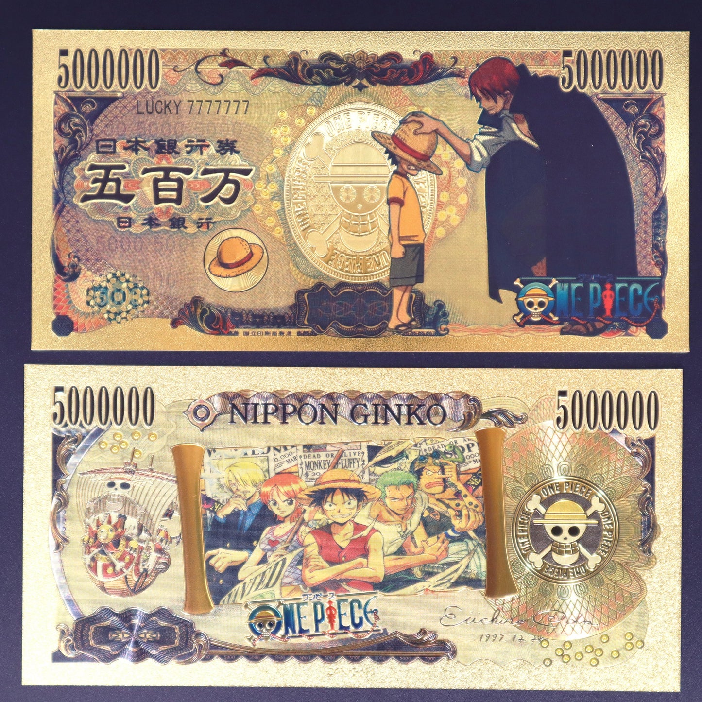 One Piece Collectible Golden Foil Banknote