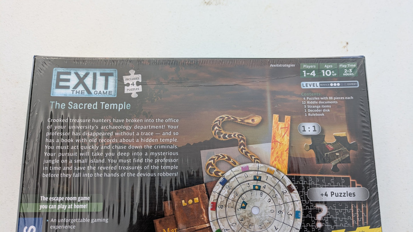 Exit the Game The Sacred Temple (Jigsaw Puzzle and Game)