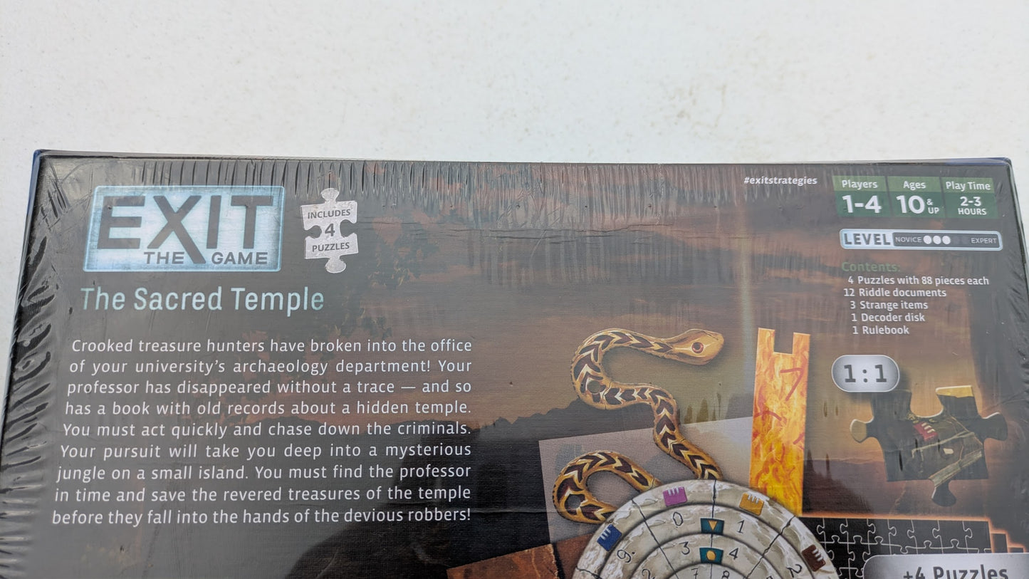 Exit the Game The Sacred Temple (Jigsaw Puzzle and Game)