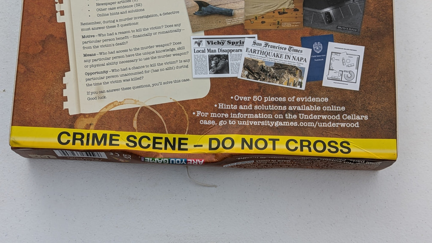 Murder Mystery Case Files - Unsolved Crimes: Underwood Cellars