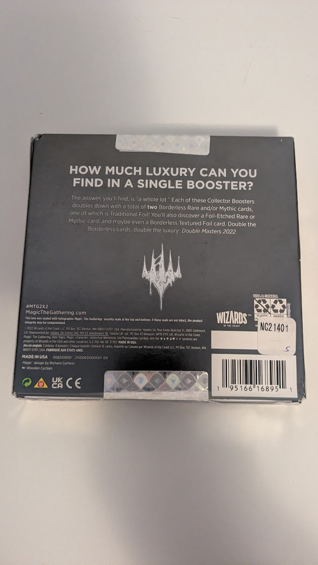 Magic the Gathering Double Masters 2022 Collector Boosters (4 Boosters Per Display)
