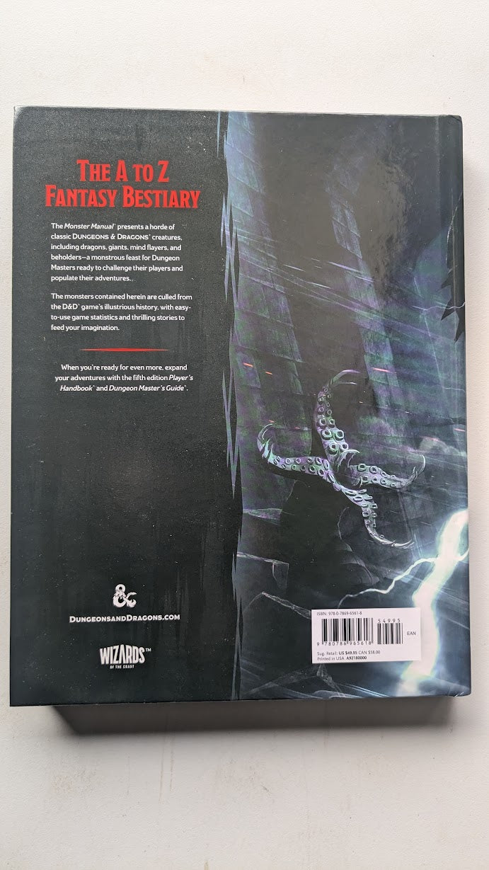 D&D Dungeons & Dragons Monster Manual Hardcover