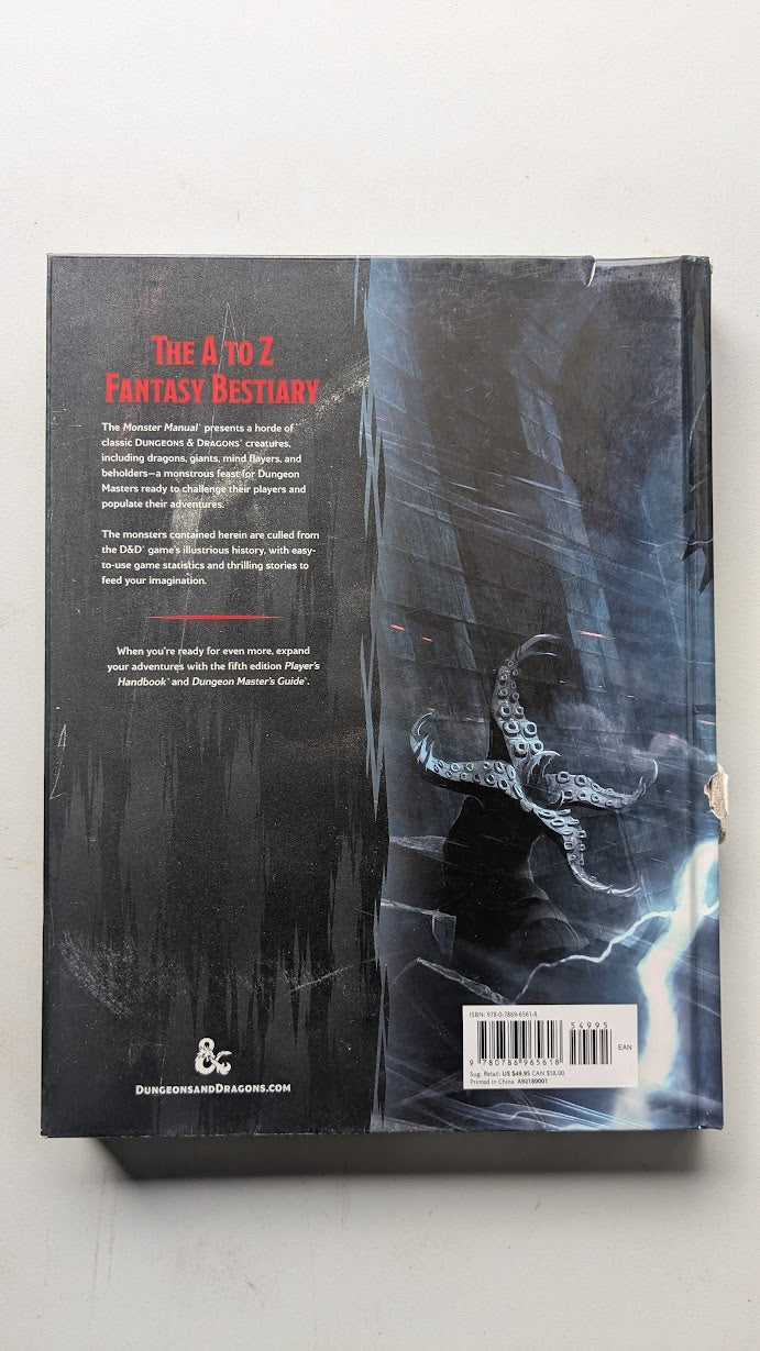 D&D Dungeons & Dragons Monster Manual Hardcover
