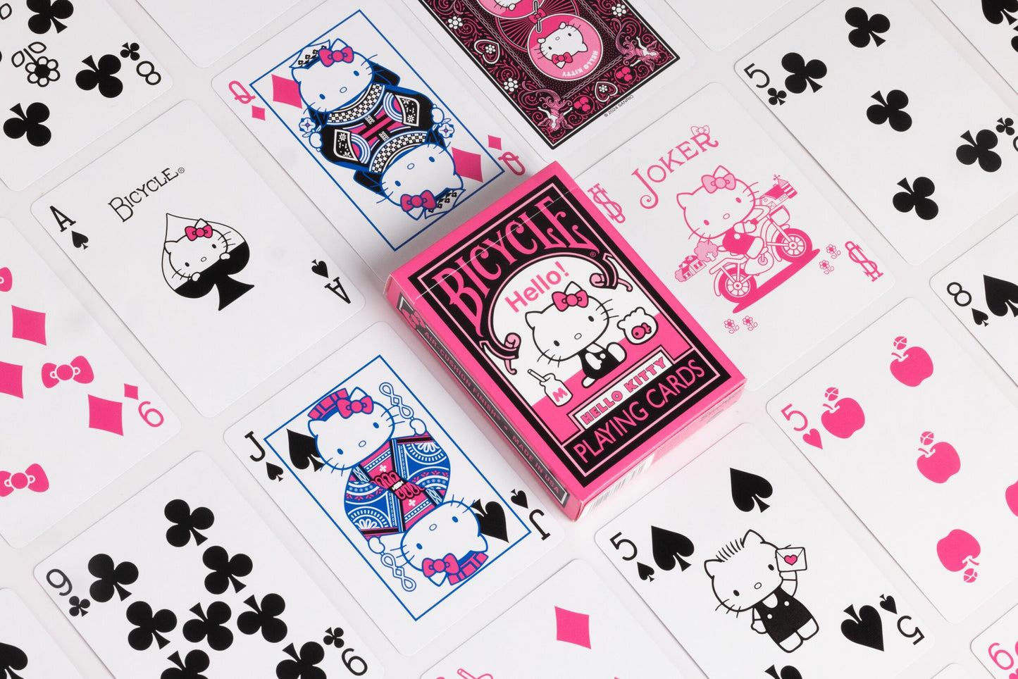 [Grade A] Bicycle Hello Kitty Black and Pink Playing Cards