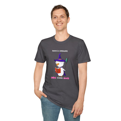 D&D Ducks And Dragons Wizard | Dippy Duck T shirt | Cute and Funny Unisex T shirt | Wizard Class Shirt | DnD Clothing