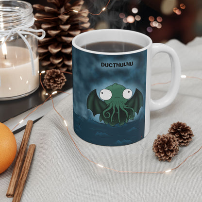 DuCthulhu | Cute and Funny Ceramic Coffee Cup | Dippy Duck Mug | 11oz/0.33 l