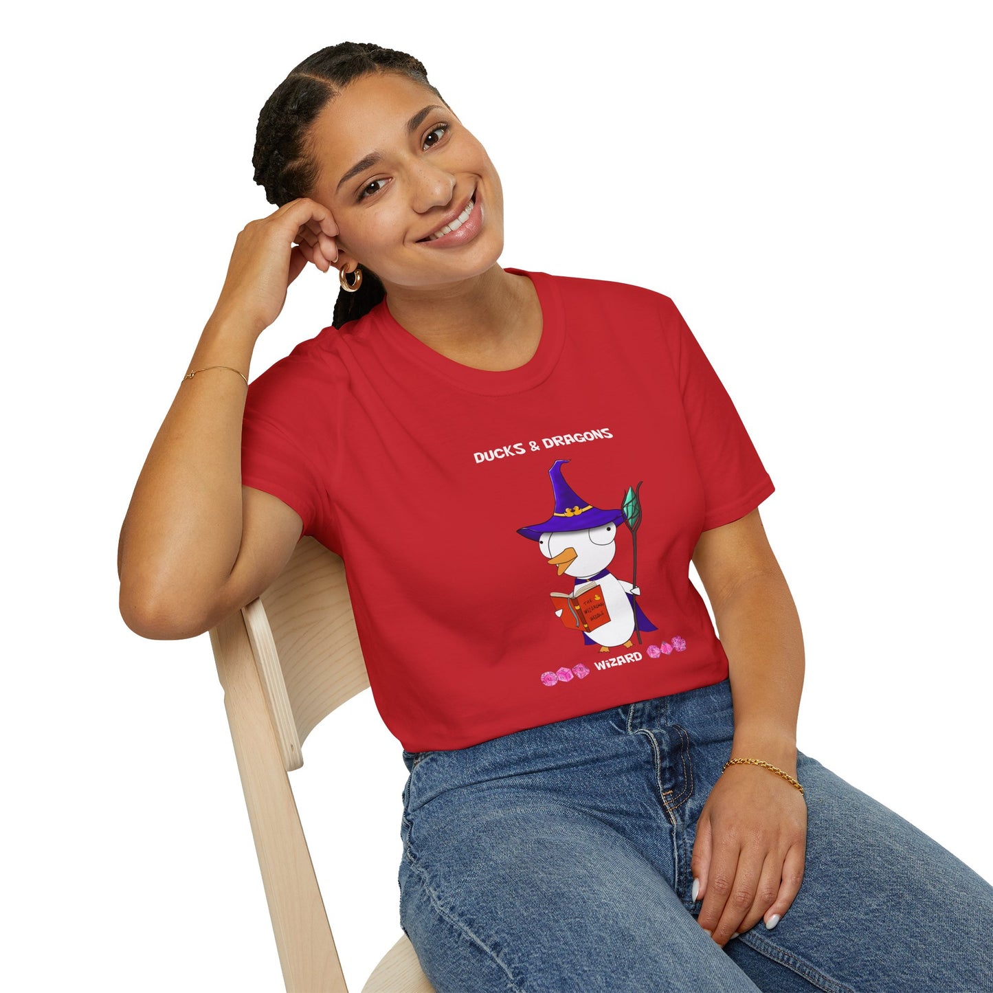 D&D Ducks And Dragons Wizard | Dippy Duck T shirt | Cute and Funny Unisex T shirt | Wizard Class Shirt | DnD Clothing