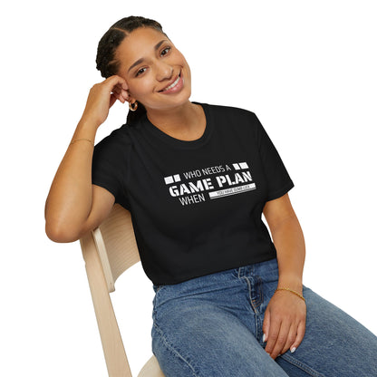 Who Needs A Game Plan When You Have Dumb Luck | Cute and Funny Unisex T shirt | Gamers Shirt | Board Gamers Tee | Video Game T Shirt