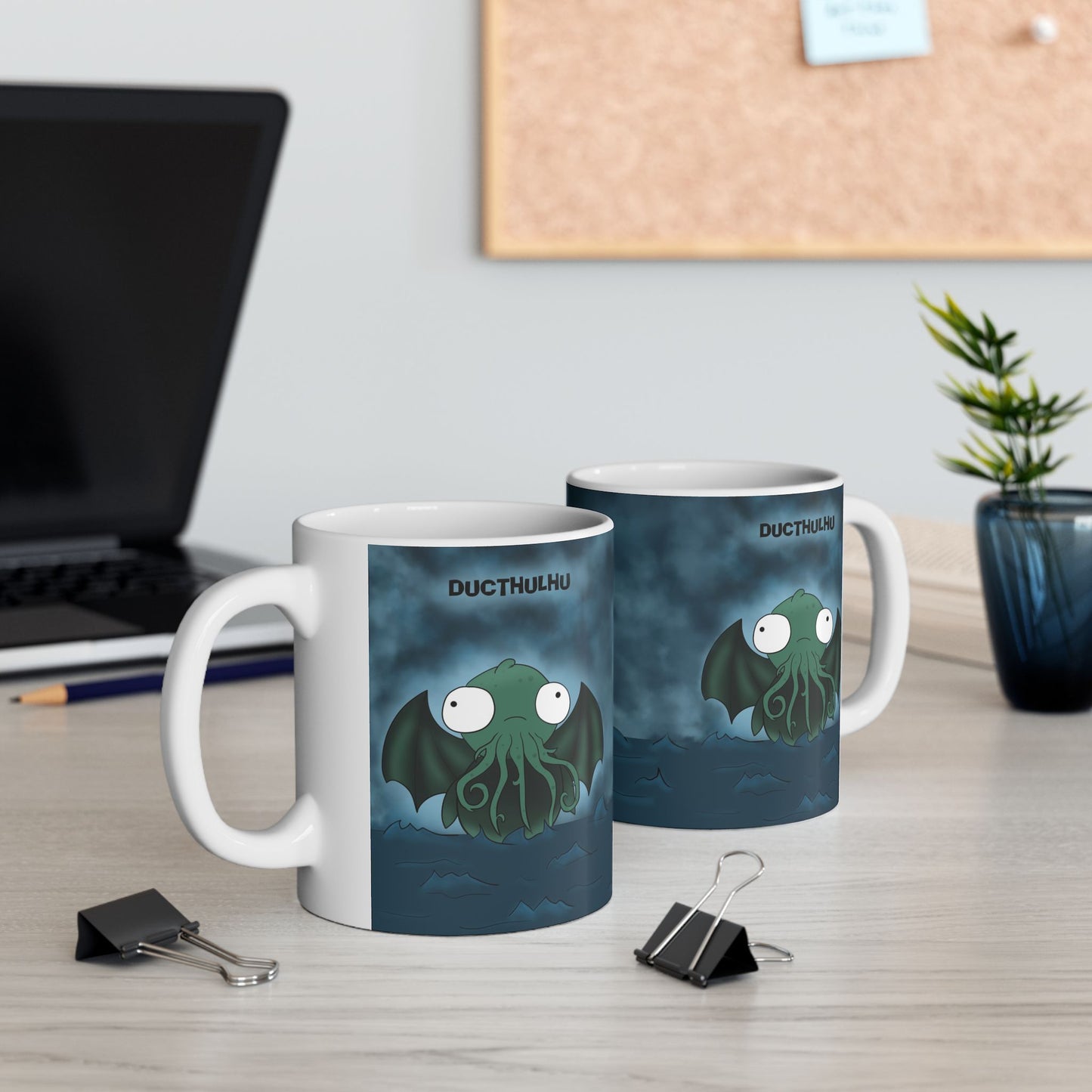 DuCthulhu | Cute and Funny Ceramic Coffee Cup | Dippy Duck Mug | 11oz/0.33 l