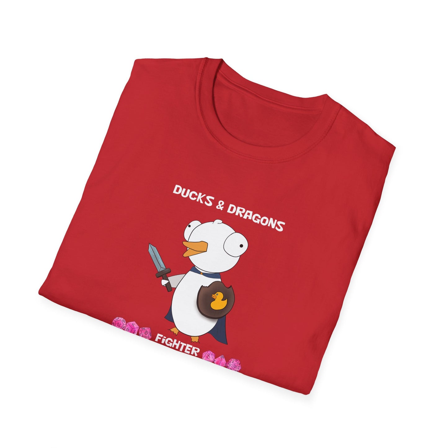 D&D Ducks And Dragons Fighter | Dippy Duck T shirt | Cute and Funny Unisex T shirt | Fighter Class Shirt | DnD Clothing