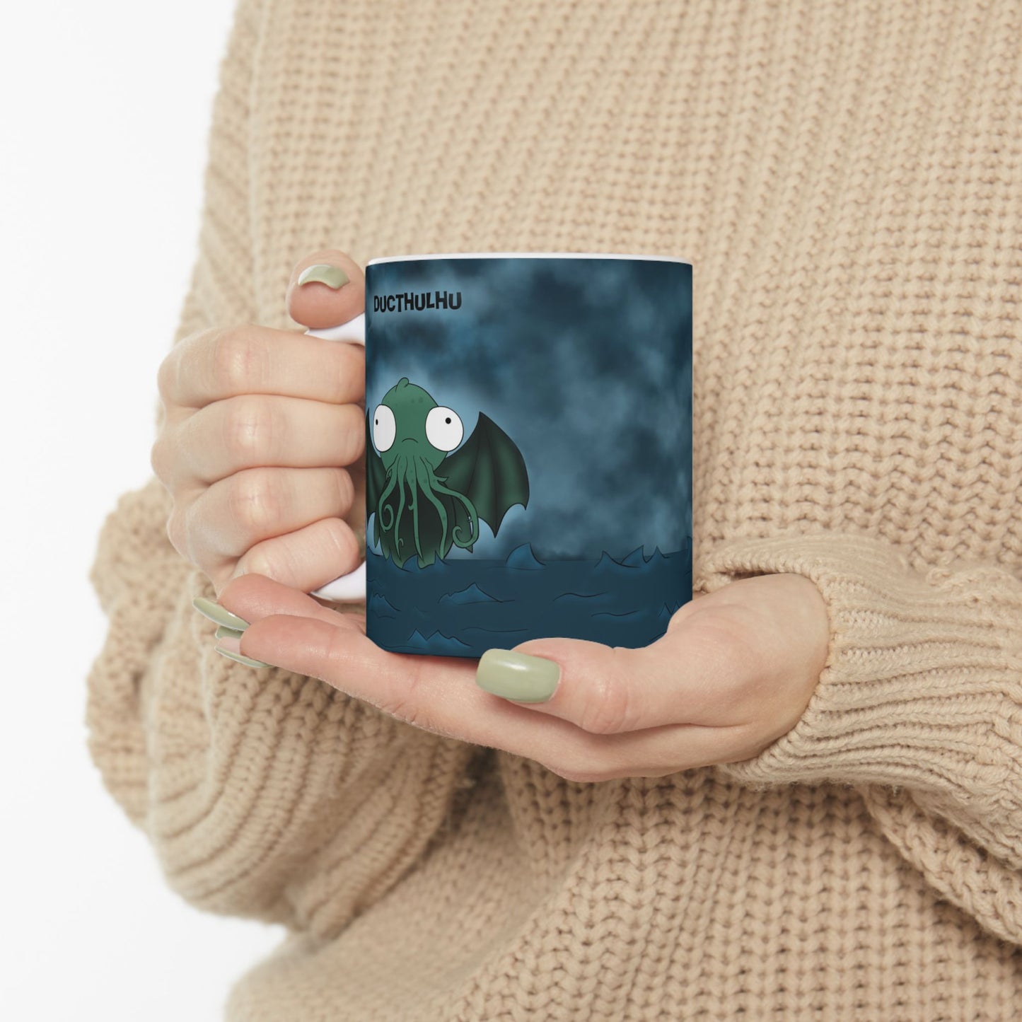 DuCthulhu | Cute and Funny Ceramic Coffee Cup | Dippy Duck Mug | 11oz/0.33 l