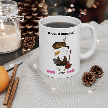 D&D Ducks And Dragons Bard | Bard Class Mug | Dungeons and Dragons Mug |  | Cute and Funny Ceramic Coffee Cup | 11oz/0.33 l