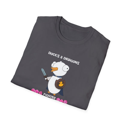 D&D Ducks And Dragons Fighter | Dippy Duck T shirt | Cute and Funny Unisex T shirt | Fighter Class Shirt | DnD Clothing