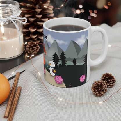 D&D Ducks And Dragons | Cute and Funny Ceramic Coffee Cup | Dippy Duck Mug | 11oz/0.33 l