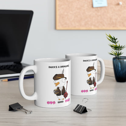 D&D Ducks And Dragons Bard | Bard Class Mug | Dungeons and Dragons Mug |  | Cute and Funny Ceramic Coffee Cup | 11oz/0.33 l