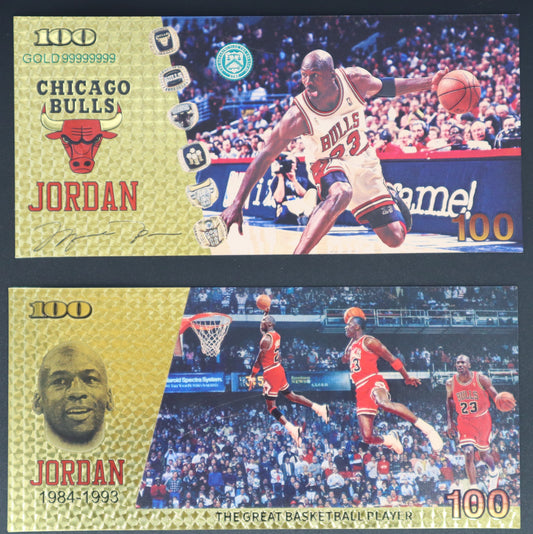 Michael Jordan Collectible Golden Foil Banknotes