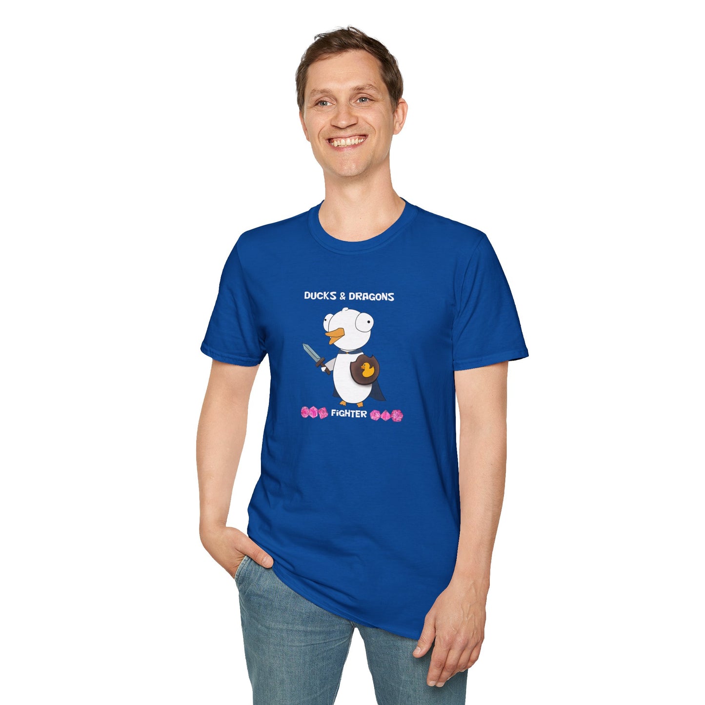 D&D Ducks And Dragons Fighter | Dippy Duck T shirt | Cute and Funny Unisex T shirt | Fighter Class Shirt | DnD Clothing