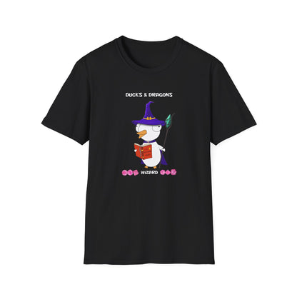 D&D Ducks And Dragons Wizard | Dippy Duck T shirt | Cute and Funny Unisex T shirt | Wizard Class Shirt | DnD Clothing