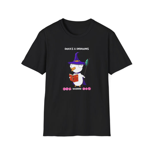 D&D Ducks And Dragons Wizard | Dippy Duck T shirt | Cute and Funny Unisex T shirt | Wizard Class Shirt | DnD Clothing