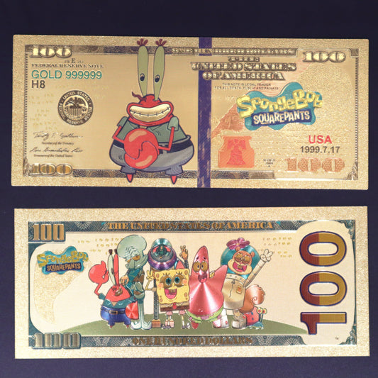 SpongeBob Squarepants Collectible Golden Foil Banknotes