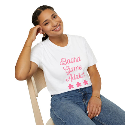 Board Games Addict_Pink | Funny Gaming T shirt | Cute and Funny Unisex Clothing | Gamers T shirt