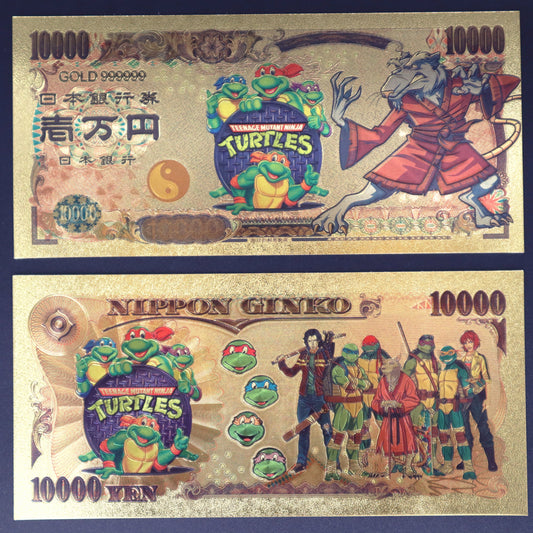 Ninja Turtles Collectible Golden Foil Banknotes