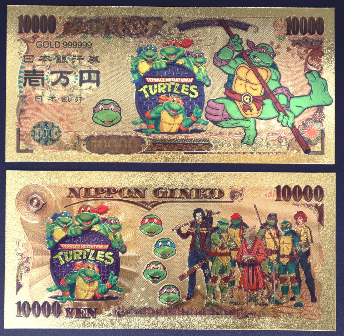 Ninja Turtles Collectible Golden Foil Banknotes