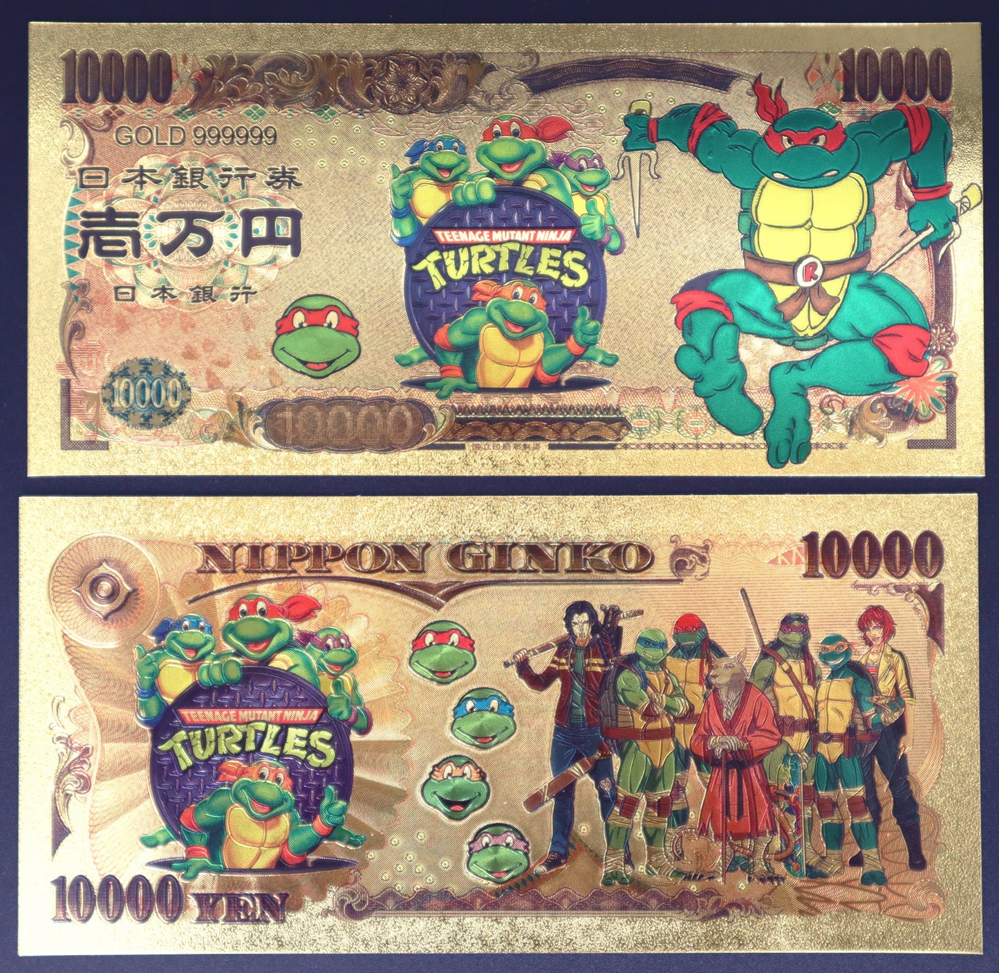 Ninja Turtles Collectible Golden Foil Banknotes