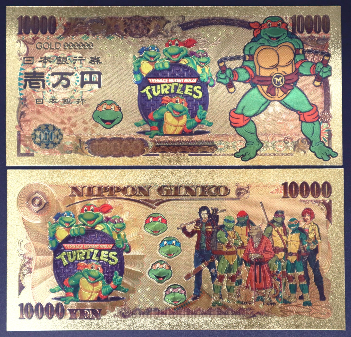 Ninja Turtles Collectible Golden Foil Banknotes