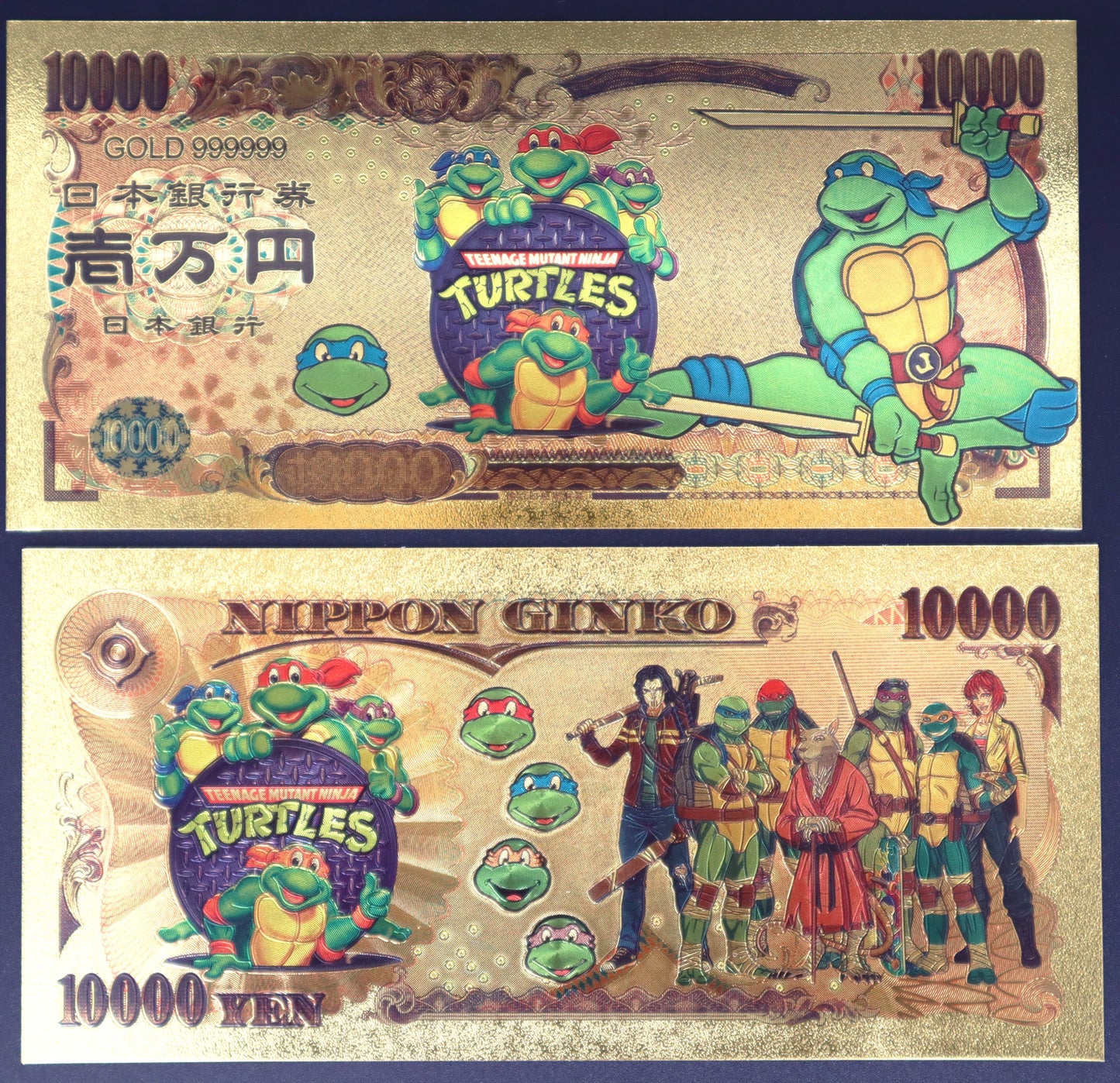 Ninja Turtles Collectible Golden Foil Banknotes
