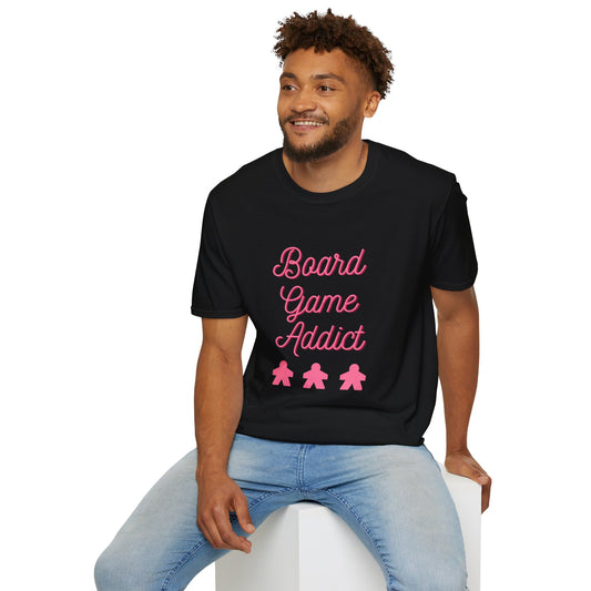 Board Games Addict_Pink | Funny Gaming T shirt | Cute and Funny Unisex Clothing | Gamers T shirt