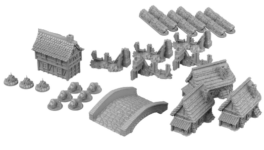 Time of Legends Joan of Arc Village 1. Miniatures Only!