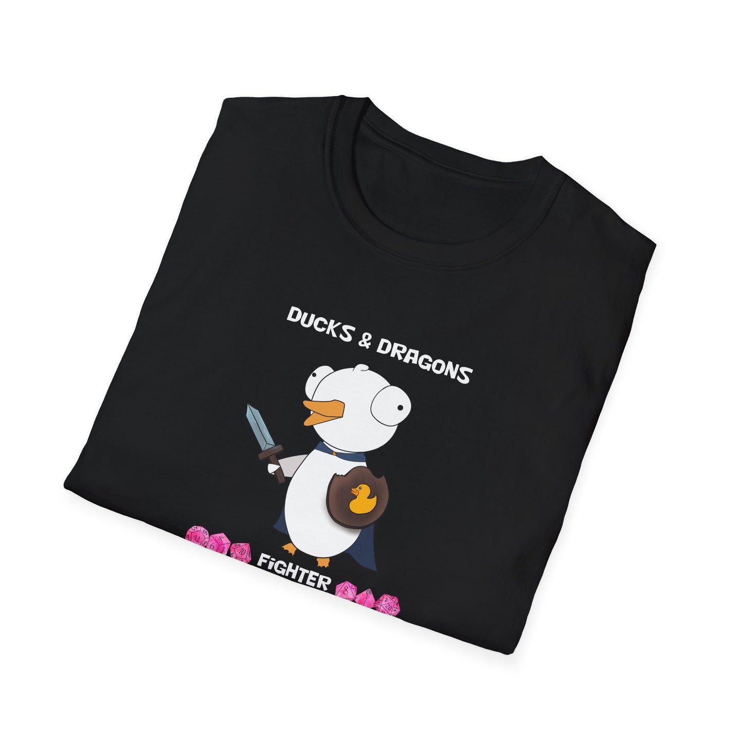 D&D Ducks And Dragons Fighter | Dippy Duck T shirt | Cute and Funny Unisex T shirt | Fighter Class Shirt | DnD Clothing