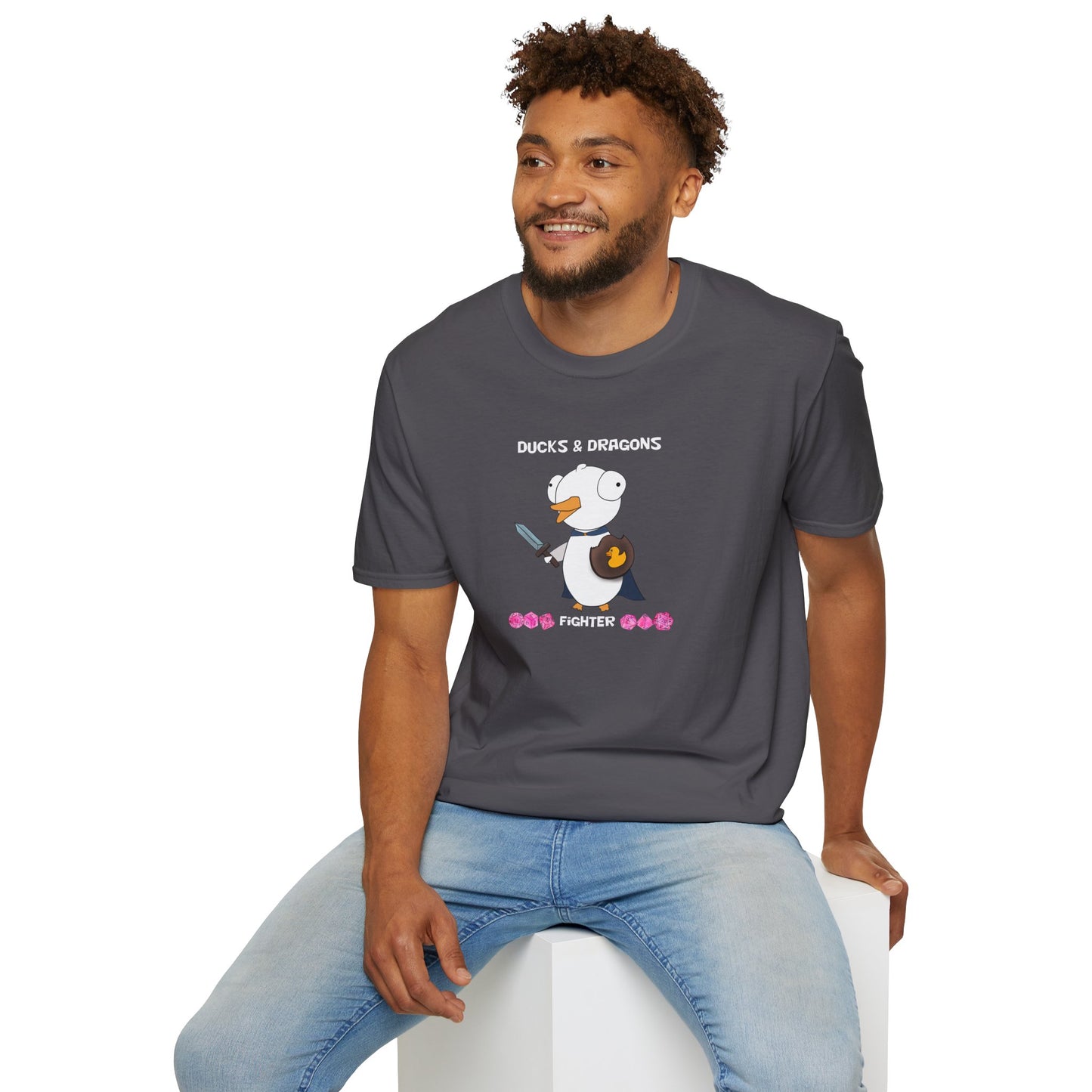 D&D Ducks And Dragons Fighter | Dippy Duck T shirt | Cute and Funny Unisex T shirt | Fighter Class Shirt | DnD Clothing