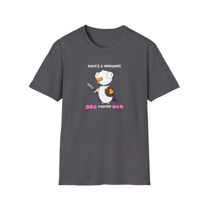 D&D Ducks And Dragons Fighter | Dippy Duck T shirt | Cute and Funny Unisex T shirt | Fighter Class Shirt | DnD Clothing