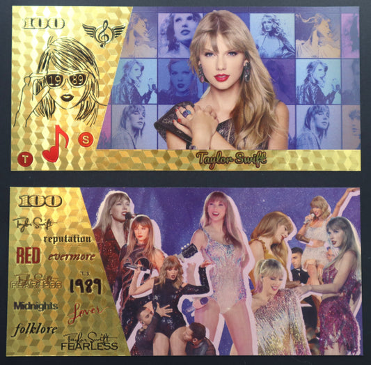 Taylor Swift Collectible Golden Foil Banknotes