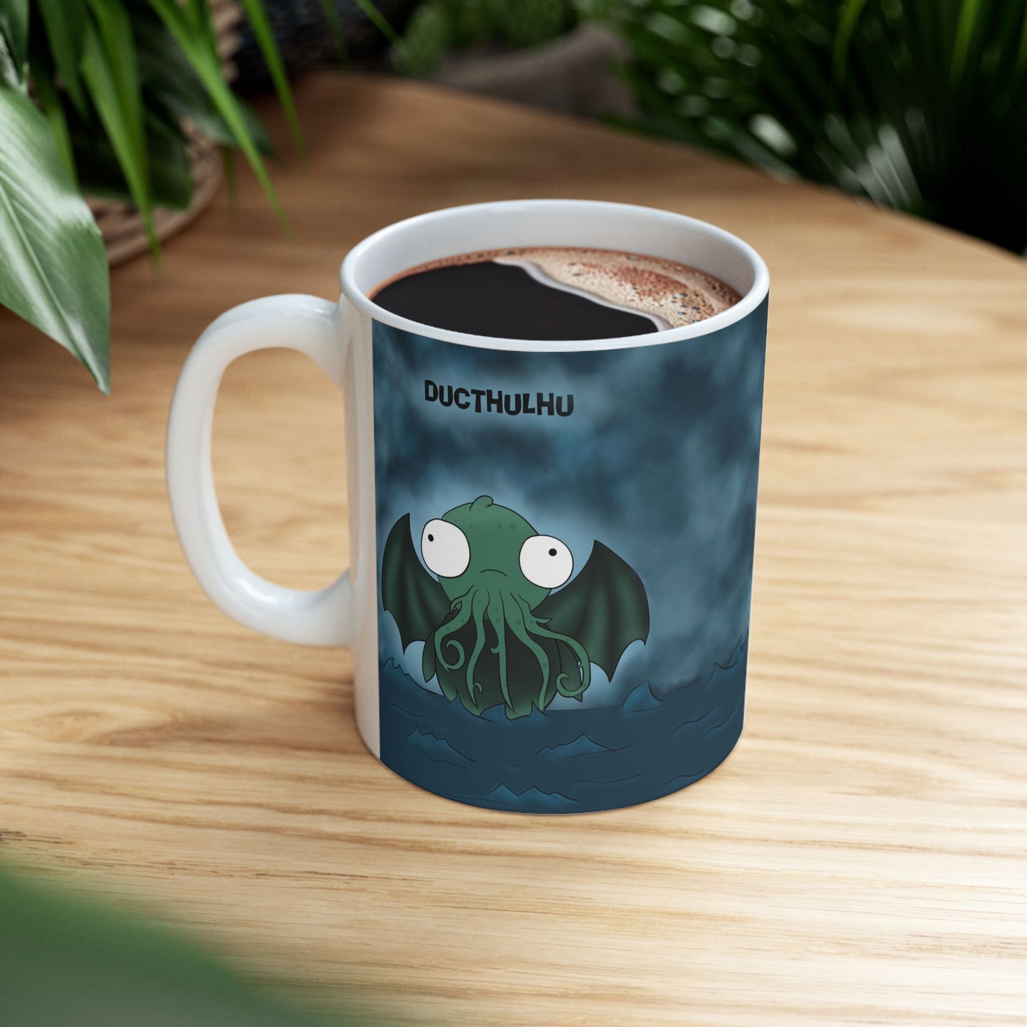 DuCthulhu | Cute and Funny Ceramic Coffee Cup | Dippy Duck Mug | 11oz/0.33 l