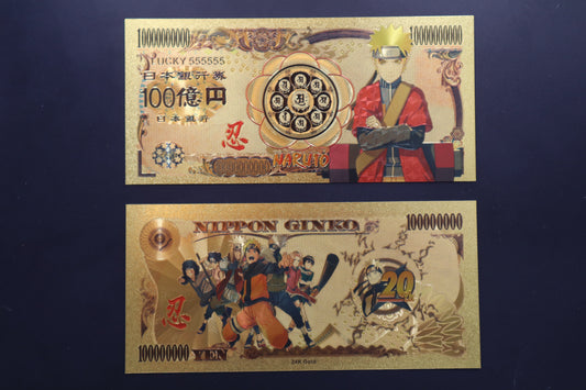 Naruto Collectible Golden Foil Banknotes